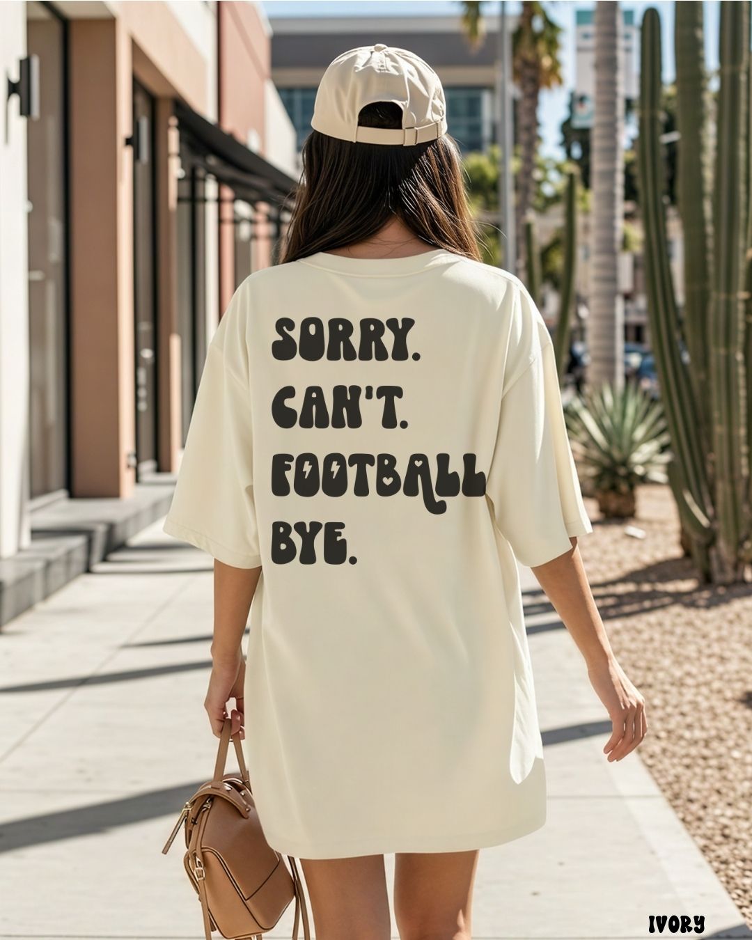 SORRY CAN'T FOOTBALL CHERRIES - SHIRT FRONT/BACK