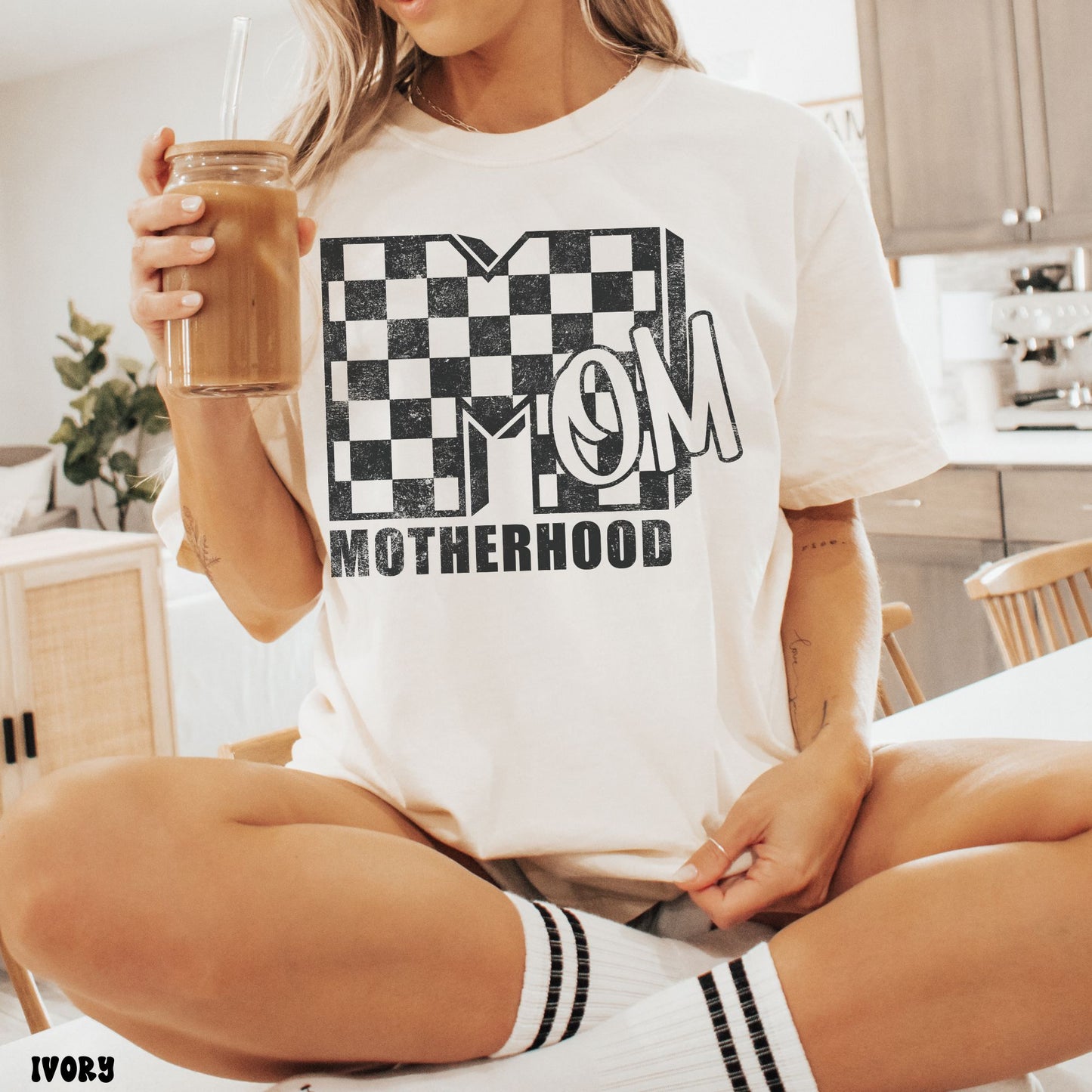 CHECKERED MOTHERHOOD SHIRT