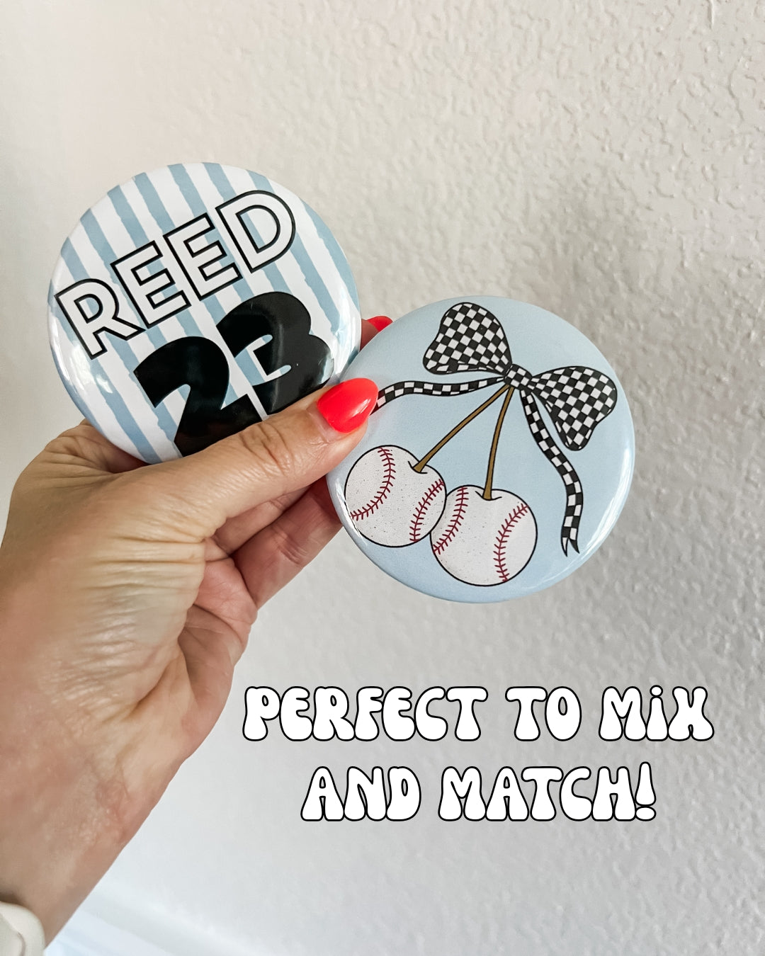 BASEBALL CHERRY BUTTON