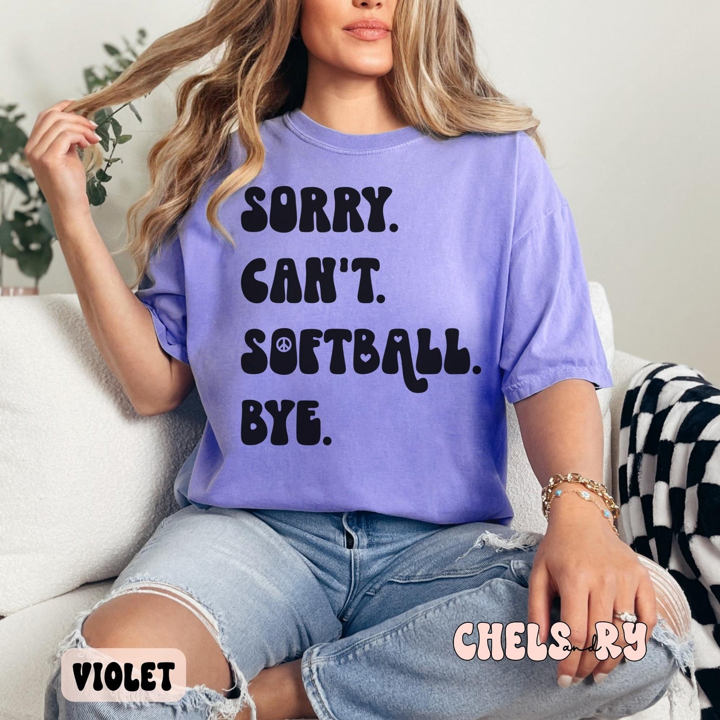 SORRY CAN'T SOFTBALL BYE SHIRT