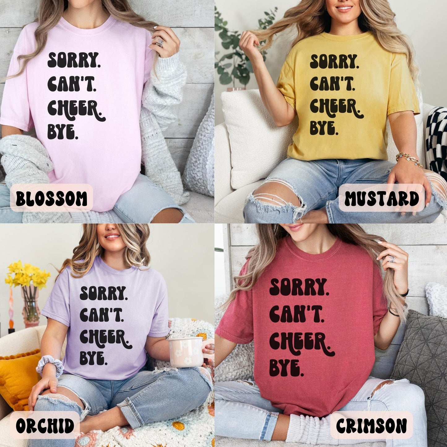 SORRY. CAN'T. CHEER. SHIRT