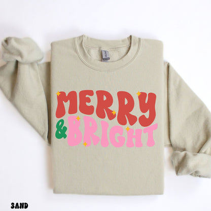 MERRY & BRIGHT SWEATSHIRT *6 COLOR OPTIONS*
