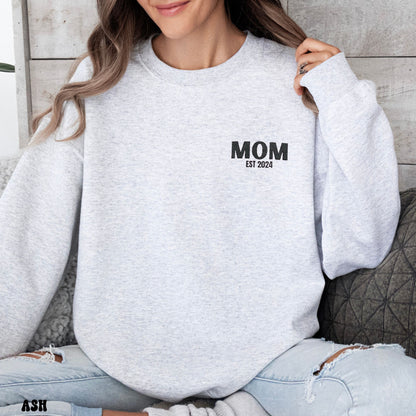EMBROIDERED MOM SWEATSHIRT *PERSONALIZED*