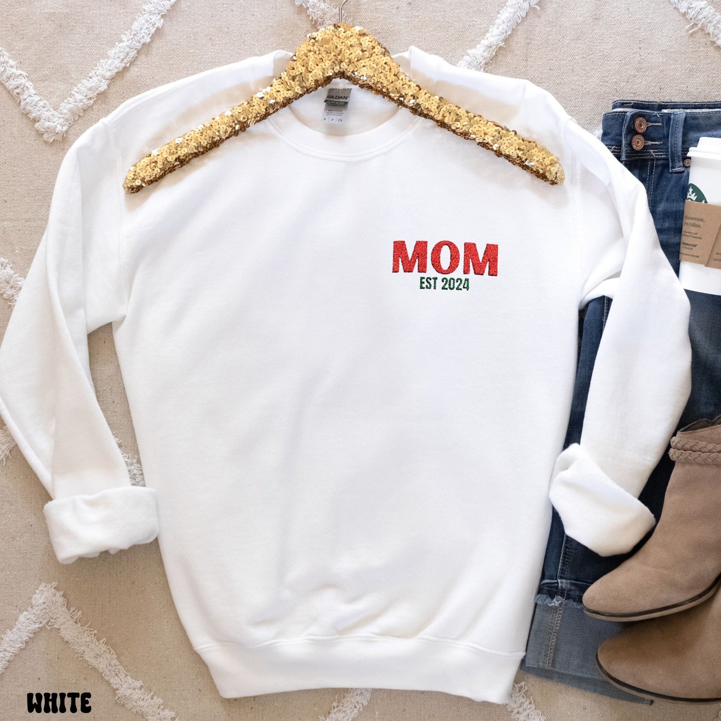 EMBROIDERED MOM SWEATSHIRT *PERSONALIZED*