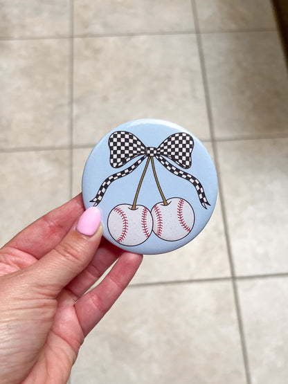 BASEBALL CHERRY BUTTON
