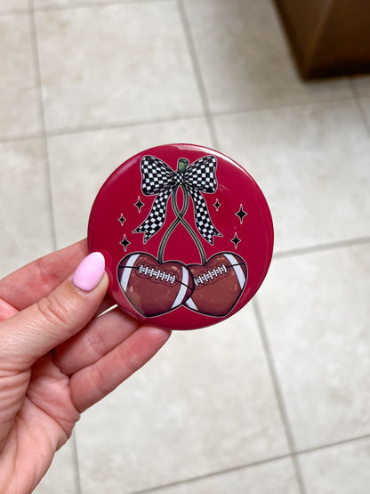 FOOTBALL CHERRY BUTTON