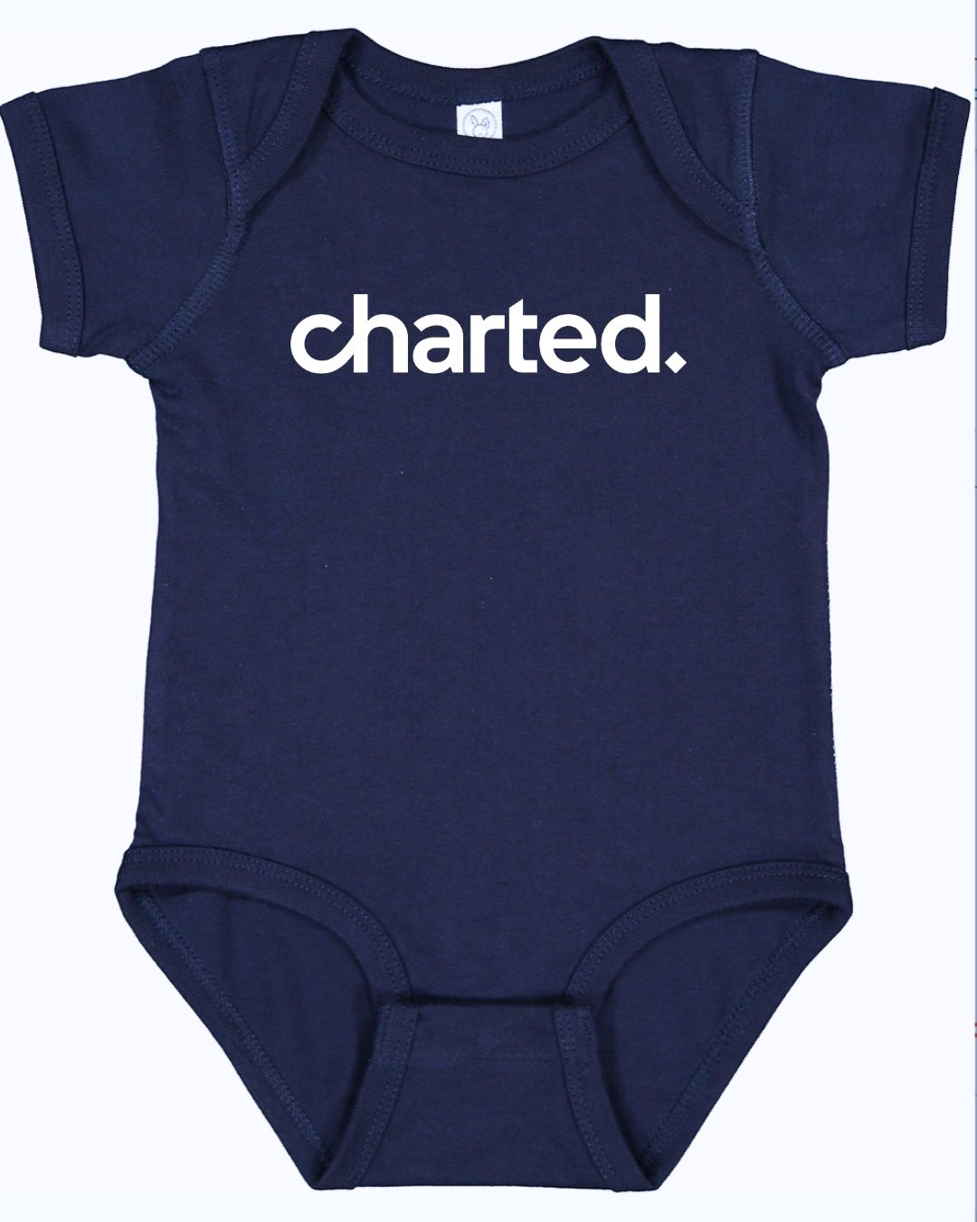 Charted custom navy onesie - size 6mo